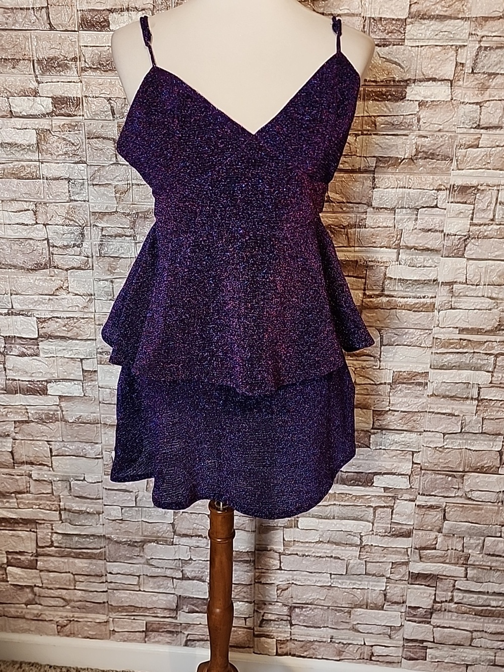 Lulus Purple Glittery Sleeveless Dress